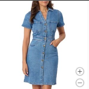 NWT Draper James blue denim dress button‎ 2